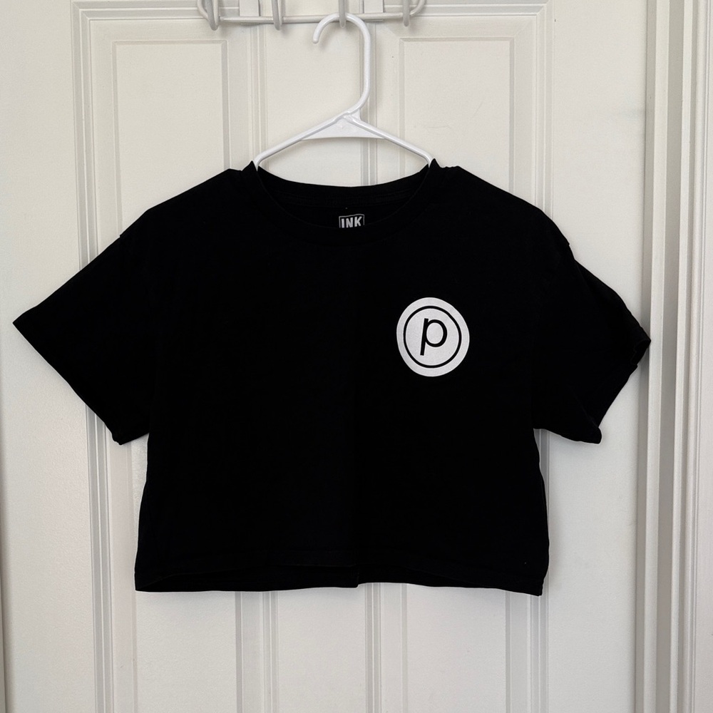 3/$10 Black Crop Top with White Logo